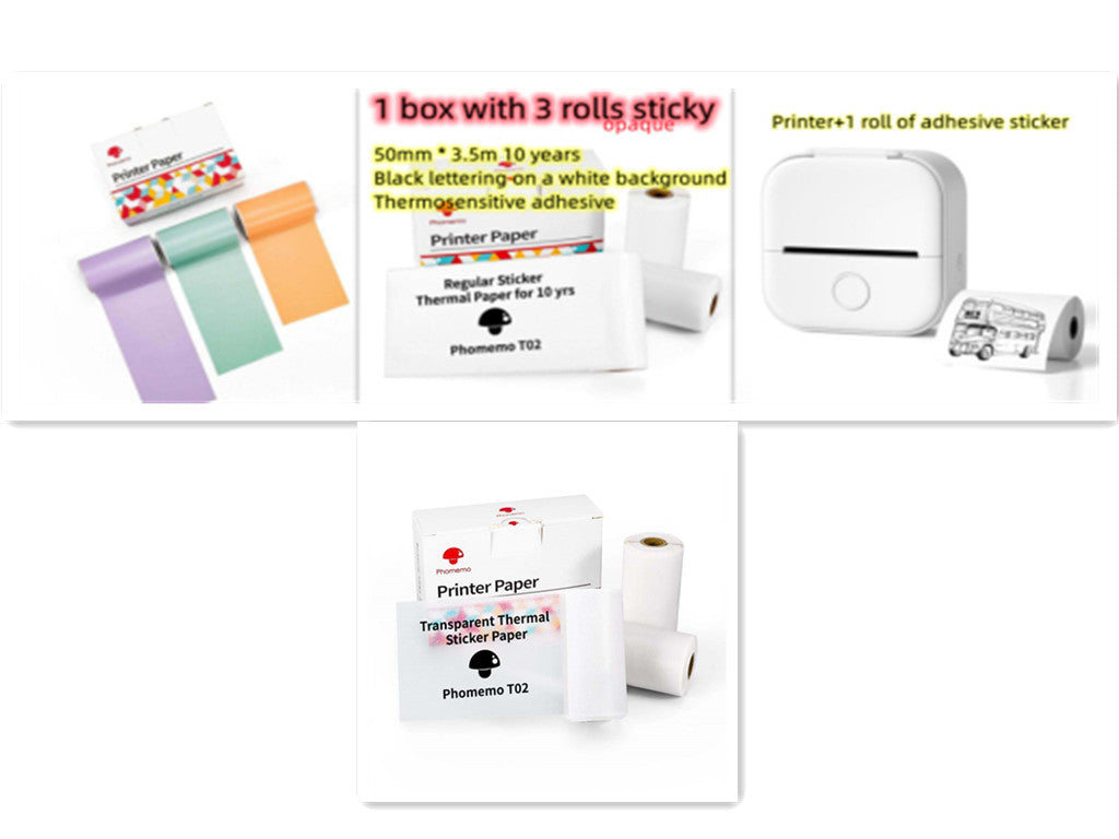 Portable Bluetooth Mini Thermal Label Printer, Perfect for Photos, Price Tags, and Student Projects