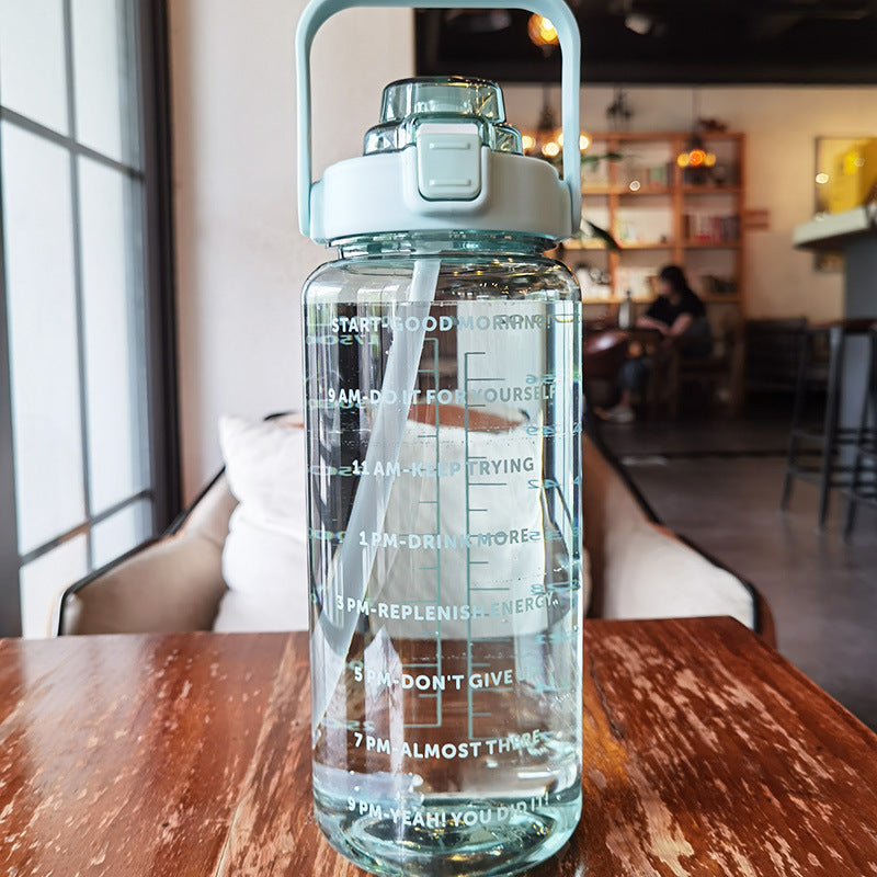 Large Plastic Cup Portable motivation Water Bottle - CyberLLC