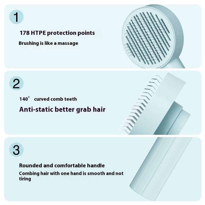 Premium Pet Ultra Comb Hair Remover Brush Cat & Dog Pet Comb Self Cleaning Massage Brushes Grooming Supplies