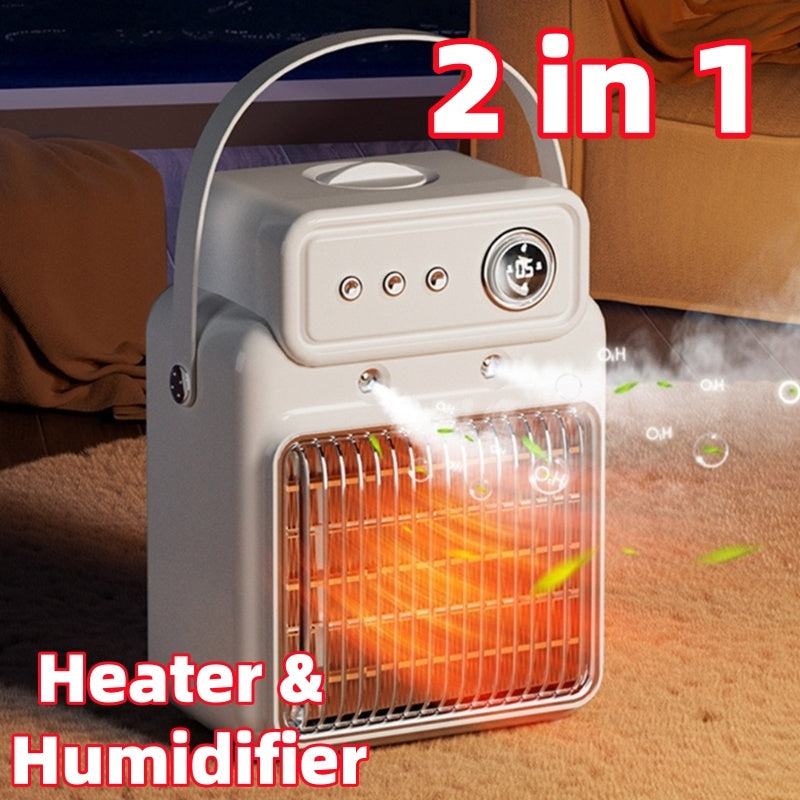1200W 2 In 1 Efficient Room Heater Humidifying Table Heater Overheating Protections Heater Indoor Heater Suitable For Offices - CyberLLC