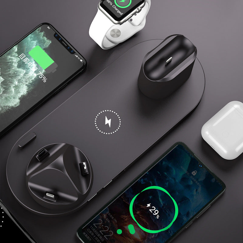 Wireless Charger For IPhone Fast Charger For Phone Fast Charging Pad For Phone Watch 6 In 1 Charging Dock Station - CyberLLC