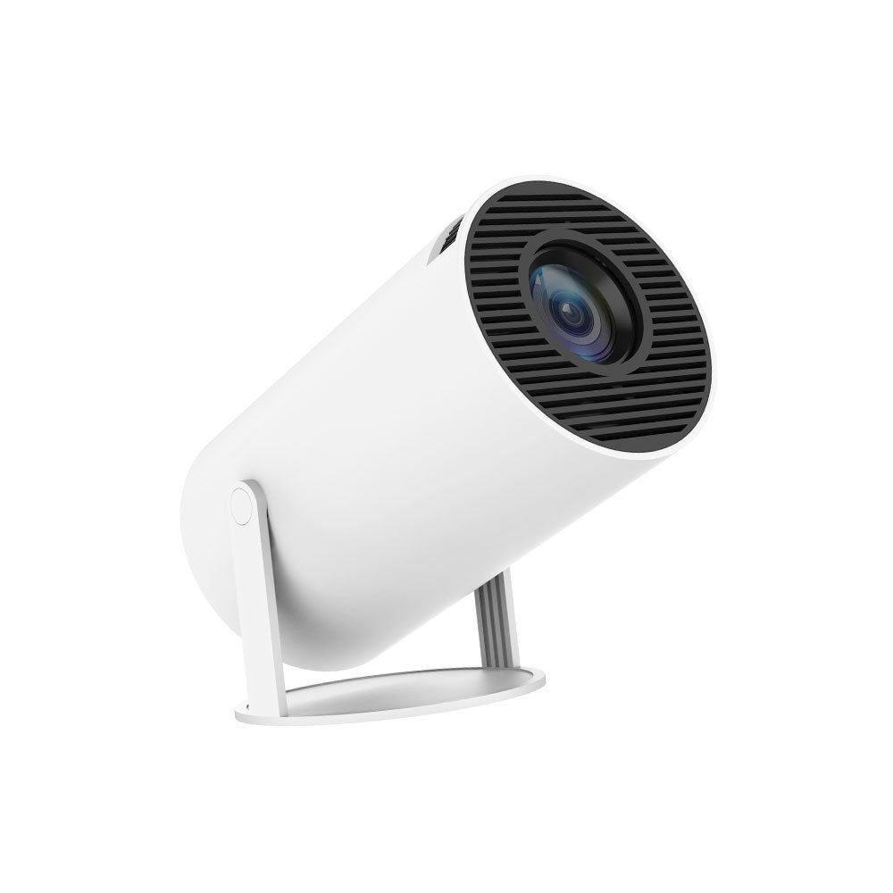 Chic Portable Projector: Compact Design with 180° Projection Angle and Auto-Focus for Home Theater Magic. - CyberLLC