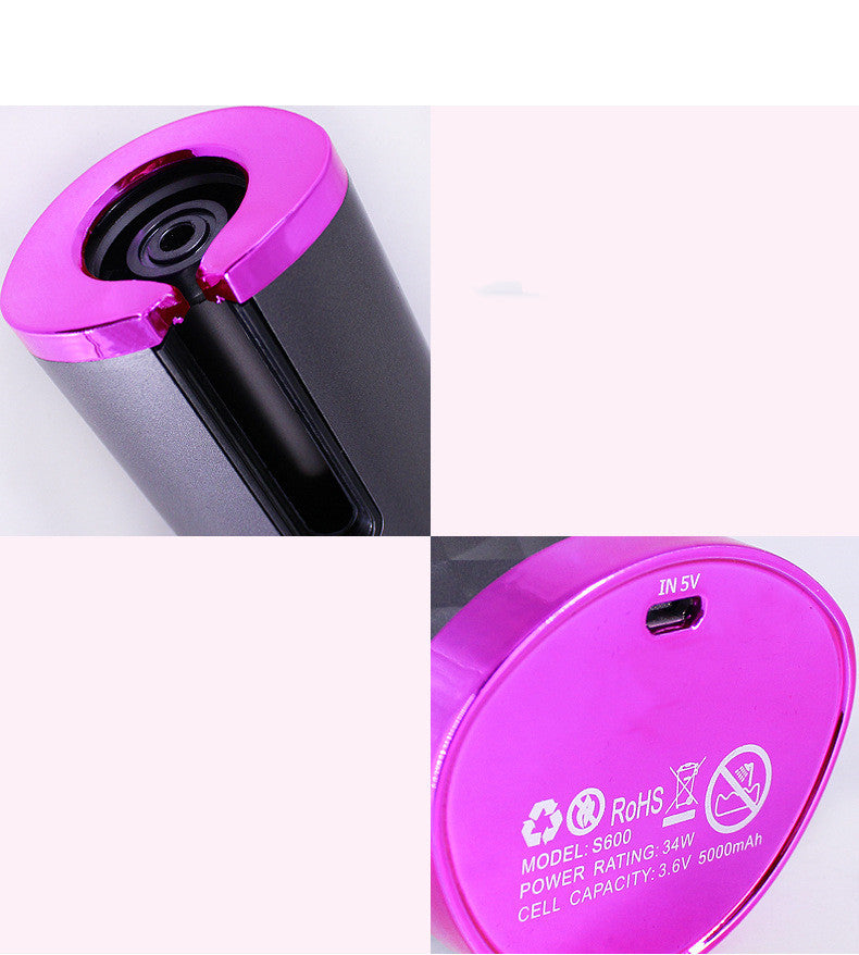 Rechargeable Automatic Hair Curler Women Portable Hair Curling Iron LCD Display Ceramic Curly Rotating Curling Wave Styer - CyberLLC
