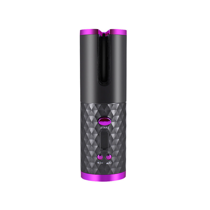 Rechargeable Automatic Hair Curler Women Portable Hair Curling Iron LCD Display Ceramic Curly Rotating Curling Wave Styer - CyberLLC