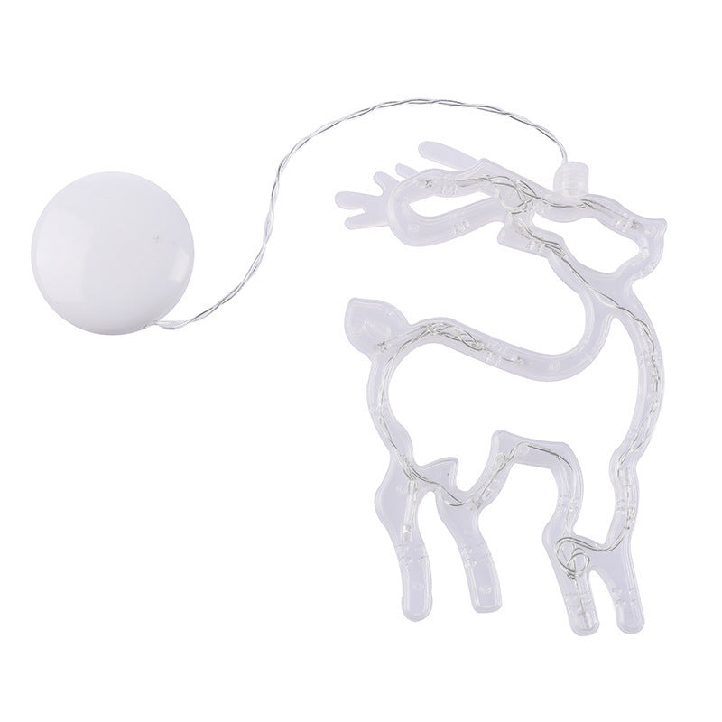 Christmas LED Suction Cup Window Lights, Santa, Reindeer, Snowman Holiday Chandelier Decor with Battery Power - CyberLLC