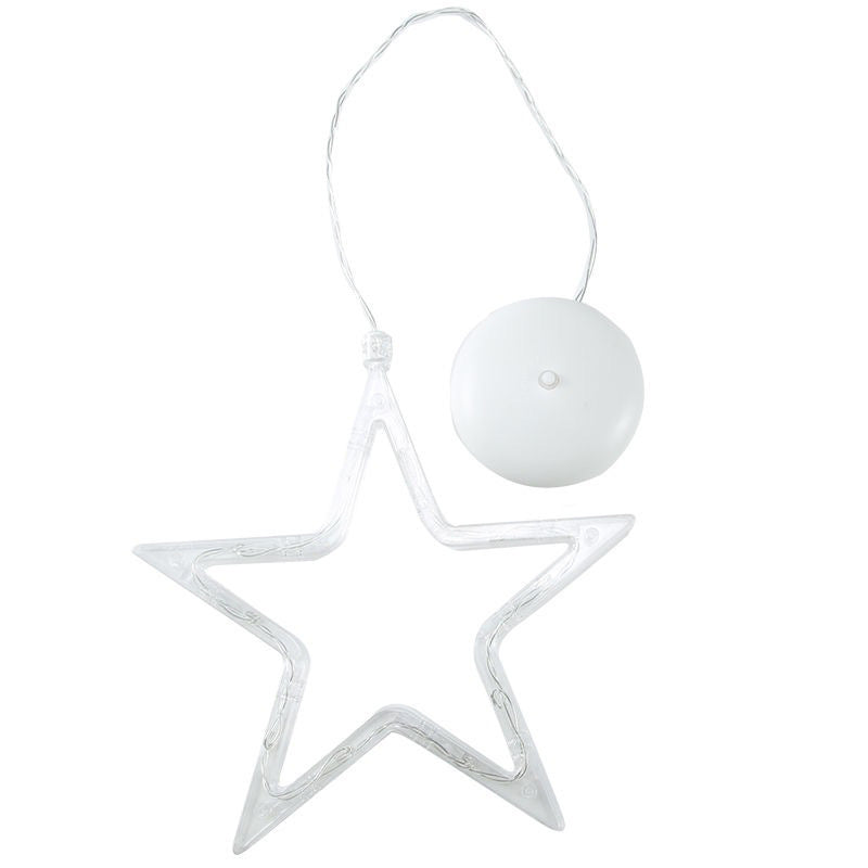 Christmas LED Suction Cup Window Lights, Santa, Reindeer, Snowman Holiday Chandelier Decor with Battery Power - CyberLLC