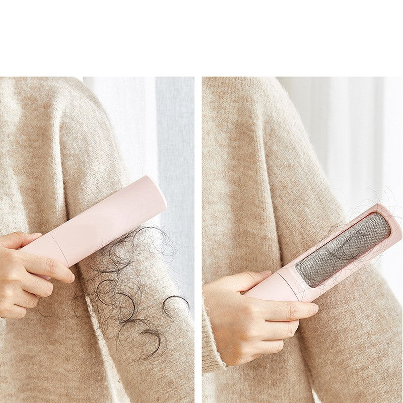 Reusable Pet Hair Remover Brush 2 in 1 & Lint Roller Self-Cleaning Portable Tool for Dog & Cat Fur, Hair, & Dust Removal Effective Grooming Accessory for Home & Travel