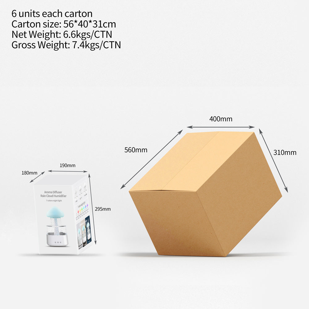 Soothing, Relaxing Rain Humidifier Mushroom, Rain Cloud, Water Drop Humidifier. - CyberLLC