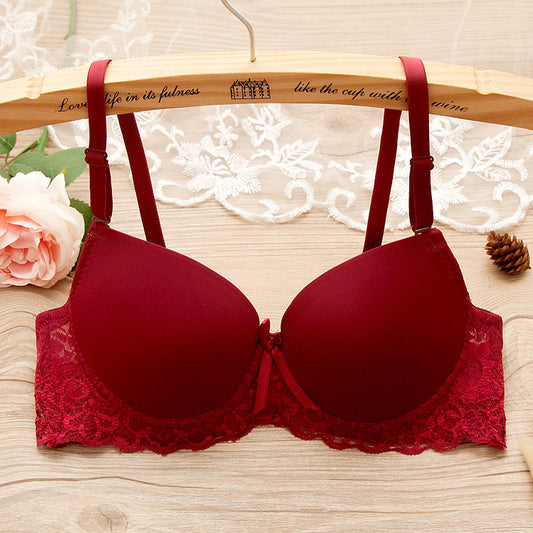 Bra Chest Gathered Bra With Underwire - CyberLLC