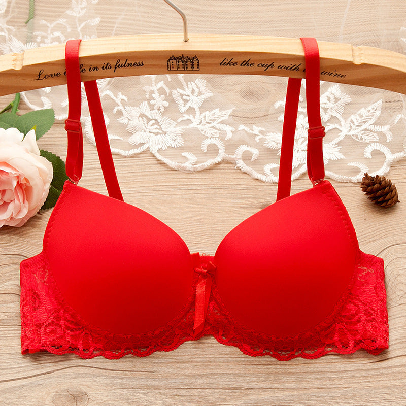 Bra Chest Gathered Bra With Underwire - CyberLLC