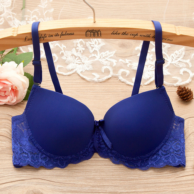 Bra Chest Gathered Bra With Underwire - CyberLLC