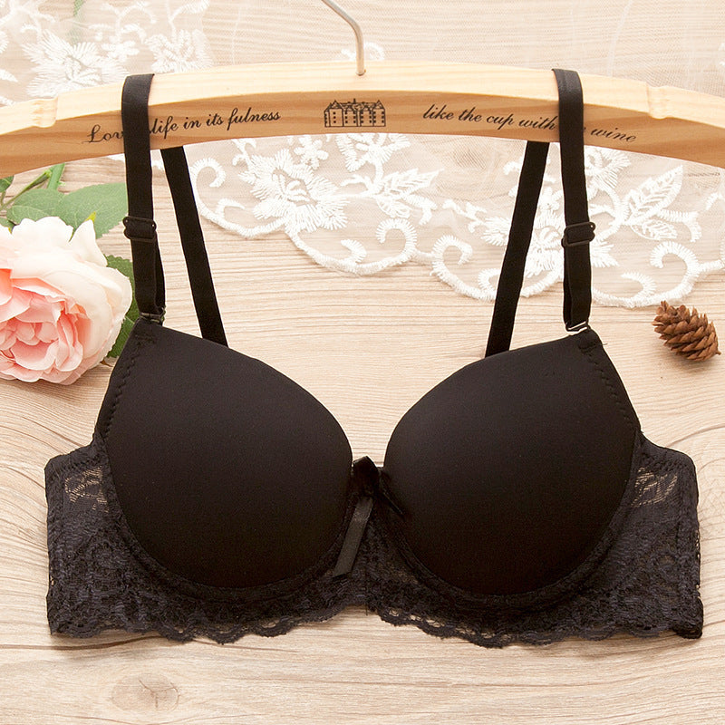 Bra Chest Gathered Bra With Underwire - CyberLLC
