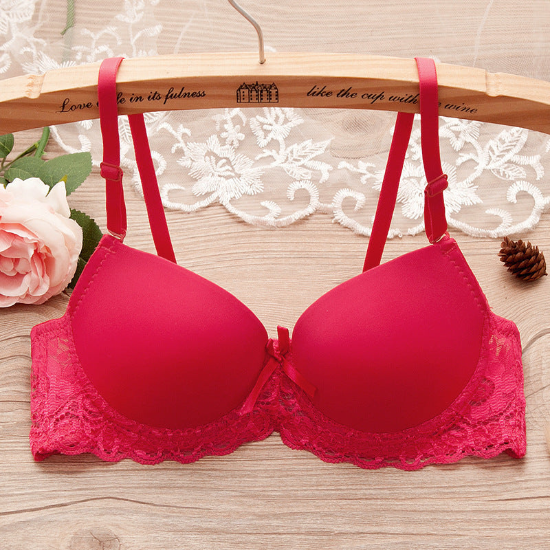 Bra Chest Gathered Bra With Underwire - CyberLLC