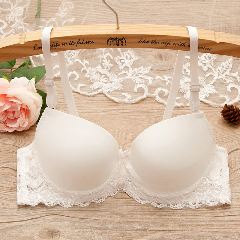Bra Chest Gathered Bra With Underwire - CyberLLC