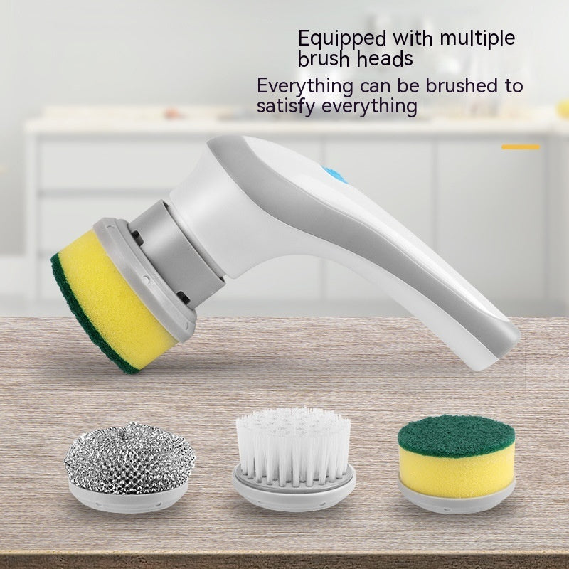 Electric Cleaning Brush 4 In 1 Spinning Scrubber Handheld Electric Cordless Cleaning Brush Portable - CyberLLC