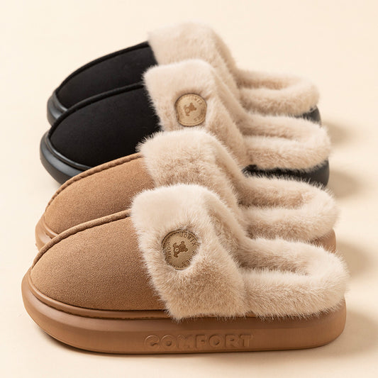New Plush Ultra Comfy Slippers For Women & Men Winter Warm Home Slipper thick soled Fleece Shoes - CyberLLC