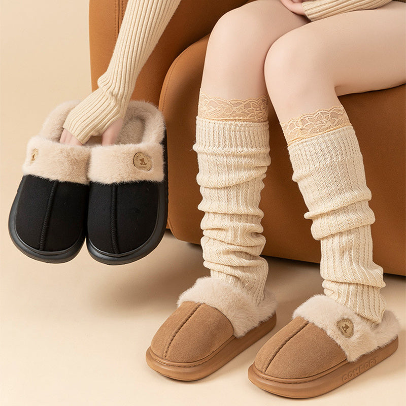New Plush Ultra Comfy Slippers For Women & Men Winter Warm Home Slipper thick soled Fleece Shoes - CyberLLC