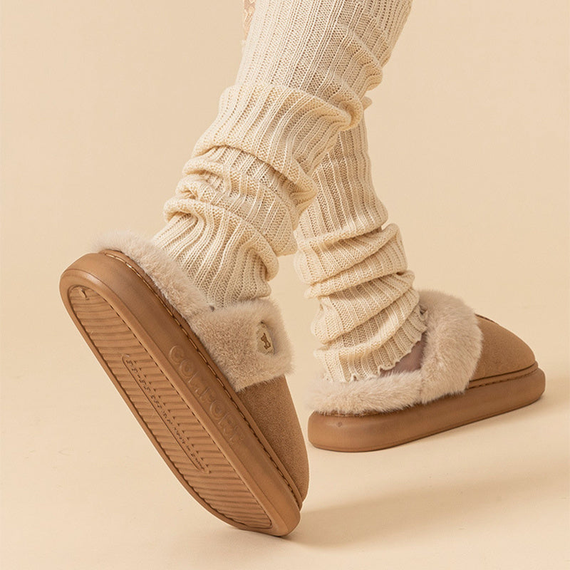 New Plush Ultra Comfy Slippers For Women & Men Winter Warm Home Slipper thick soled Fleece Shoes - CyberLLC