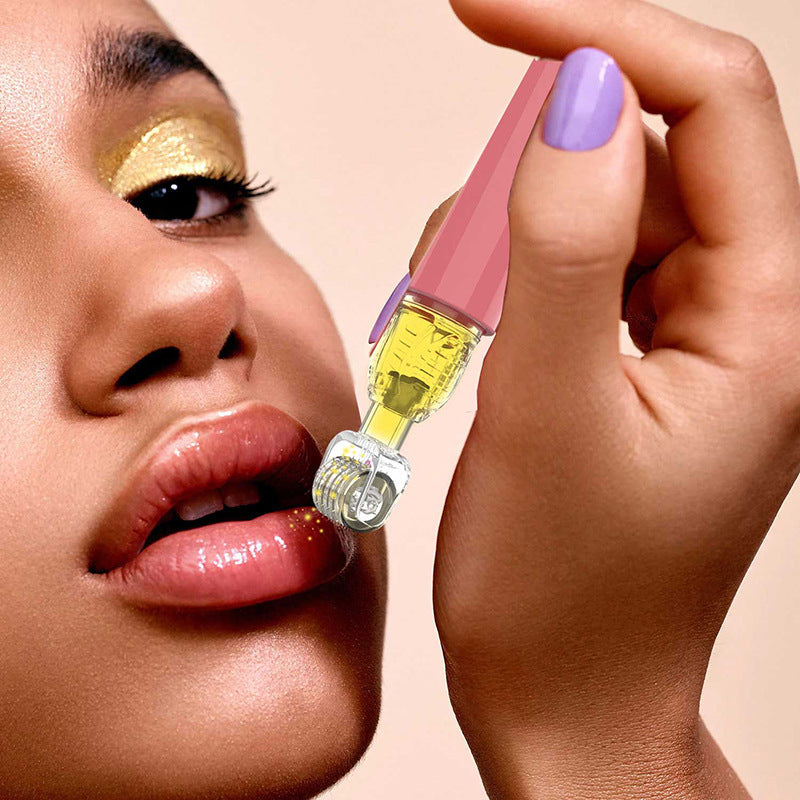 3-in-1 Lip Renewal Roller, Needle Roller for Plumper Lips, Enhanced Care, & Serum Application - CyberLLC