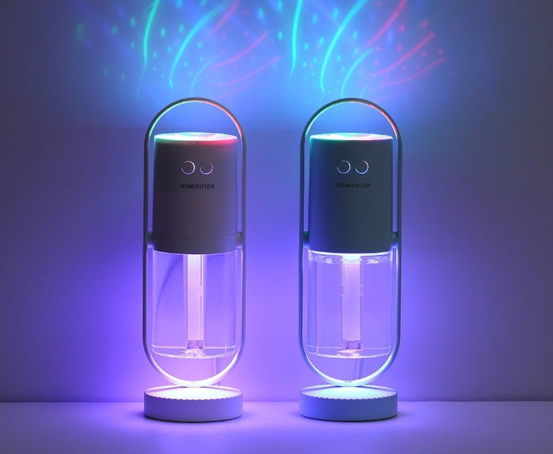 Magic Shadow USB Air Humidifier: Ultrasonic Mist Maker with Night Light Projection & Mini Air Purifier for Home, Office, & Car - CyberLLC