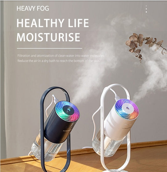 Magic Shadow USB Air Humidifier: Ultrasonic Mist Maker with Night Light Projection & Mini Air Purifier for Home, Office, & Car - CyberLLC