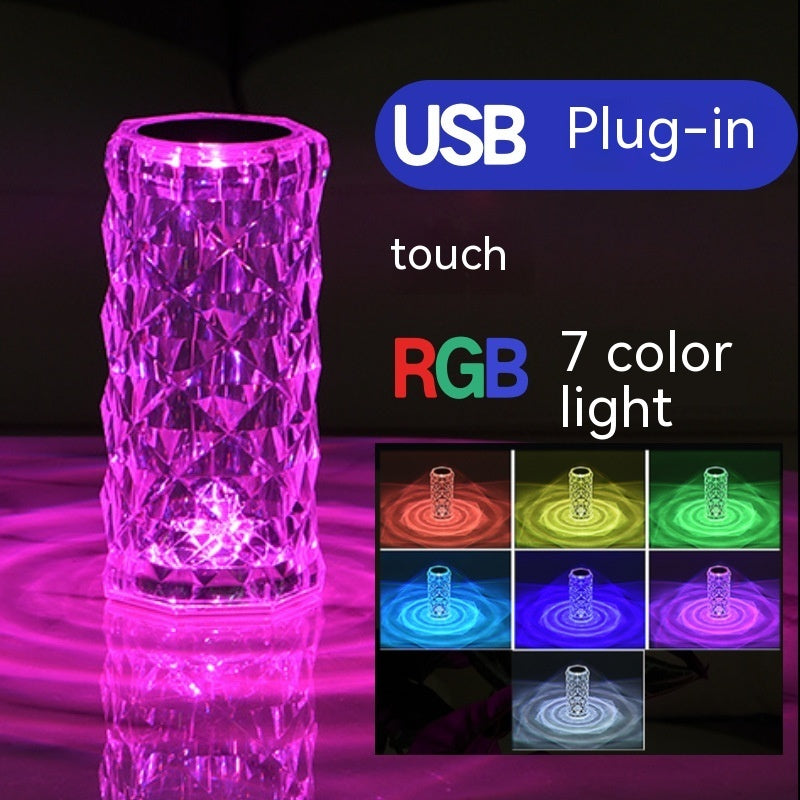 Crystal Rose Lamp Atmosphere Creative Led Table Lamp - CyberLLC