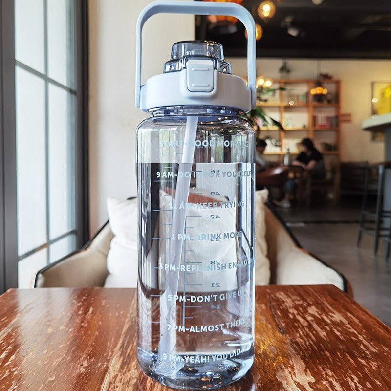 Large Plastic Cup Portable motivation Water Bottle - CyberLLC