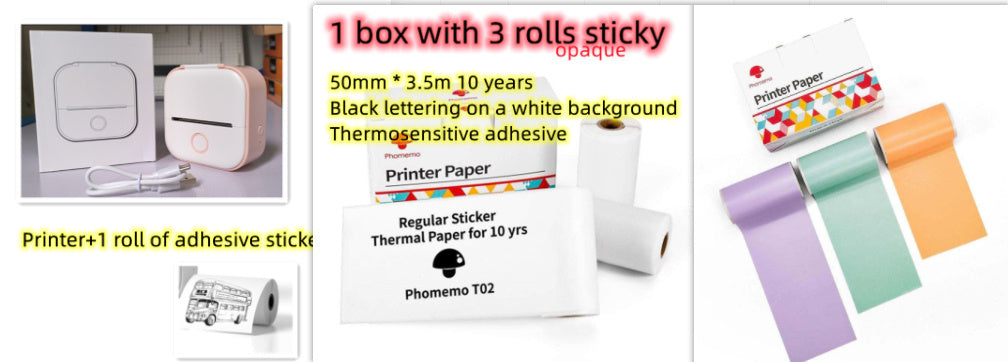 Portable Bluetooth Mini Thermal Label Printer, Perfect for Photos, Price Tags, and Student Projects