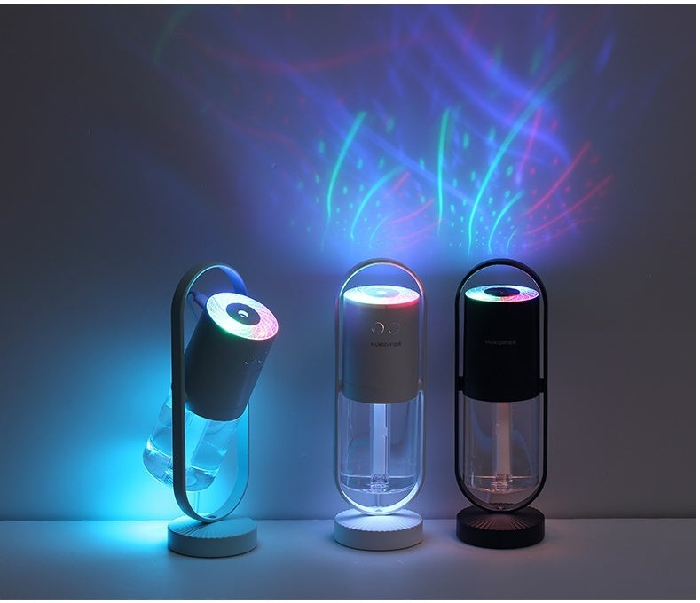 Magic Shadow USB Air Humidifier: Ultrasonic Mist Maker with Night Light Projection & Mini Air Purifier for Home, Office, & Car - CyberLLC