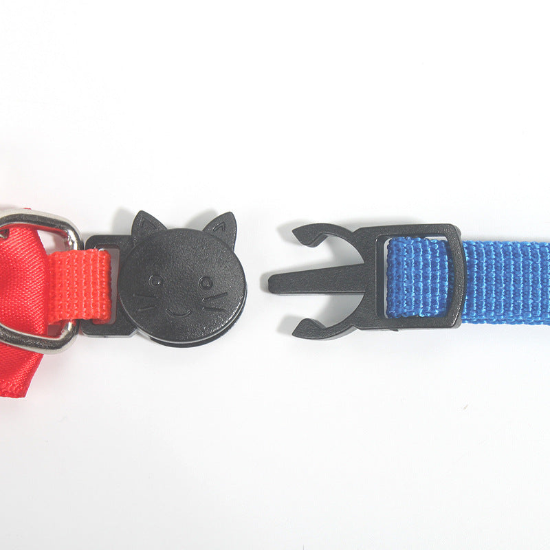 New Comfy, Pet Bow Collar Nylon Ribbon Multi-color Adjustable With Bell Pet Decorations - CyberLLC