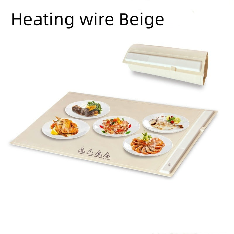Kitchen Gadget Electric Warming Tray Hot-sale Graphene Vegetable Heating Hot Cutting Board Household Multi-functional Thermal Insulation - CyberLLC