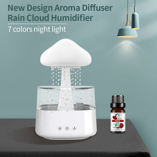 Soothing, Relaxing Rain Humidifier Mushroom, Rain Cloud, Water Drop Humidifier. - CyberLLC
