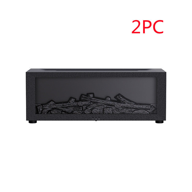 New Elegant Calming Flame Aromatherapy Machine Colorful Essential Oil Diffuser Home Large Fog Volume Flame Humidifier 3D Flame Fireplace Machine