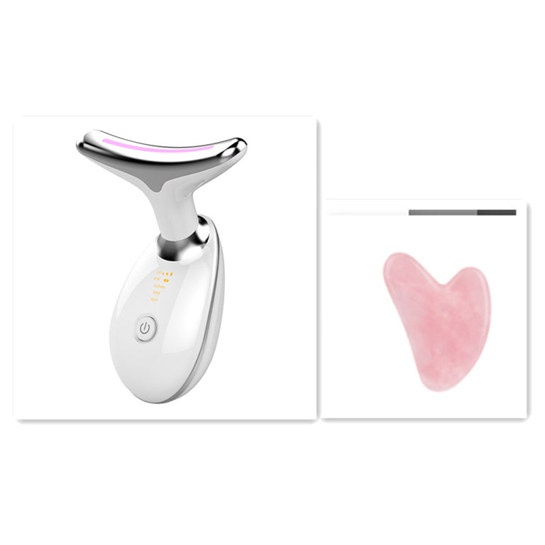 Neck Lifting EMS Thermal And Tighten Massager Electric Micro-current Wrinkle Remover Plus Massager
