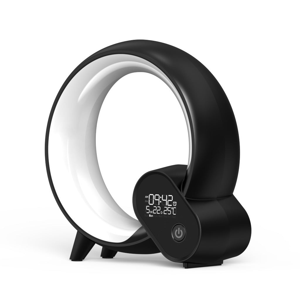 Creative Q Light Analog Sunrise Digital Display Alarm Clock Bluetooth Audio Intelligent Wake-up Q Colorful Atmosphere Light - CyberLLC