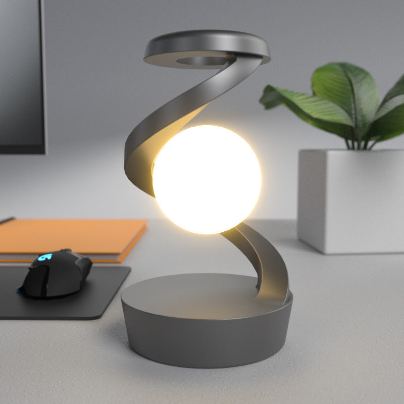 Rotating Moon Desk Lamp With Phone Wireless Charging Sensor Control Table Lamps Decorative Desktop Lamp Small Night Lamp Home Decor - CyberLLC