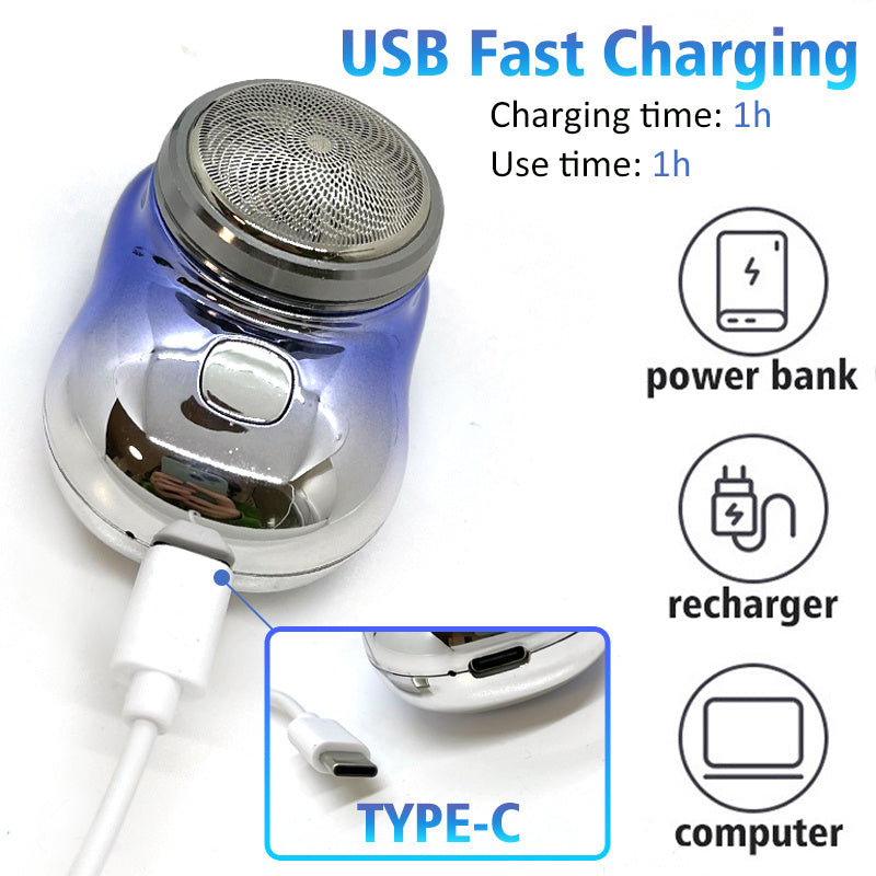 Mini Portable Face Cordless Shaver Rechargeable Electric Shaver Men, Wet & Dry Painless Small Size - CyberLLC