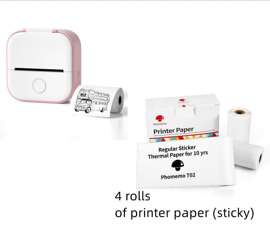 Portable Bluetooth Mini Thermal Label Printer, Perfect for Photos, Price Tags, and Student Projects