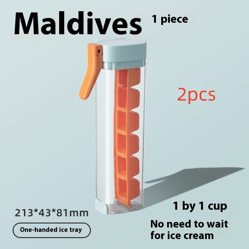 Ice Cube Press Ice Maker Ice Mold Food Grade Press Ice Tray Ice Cube Maker Ice Tray Mold With Storage Box