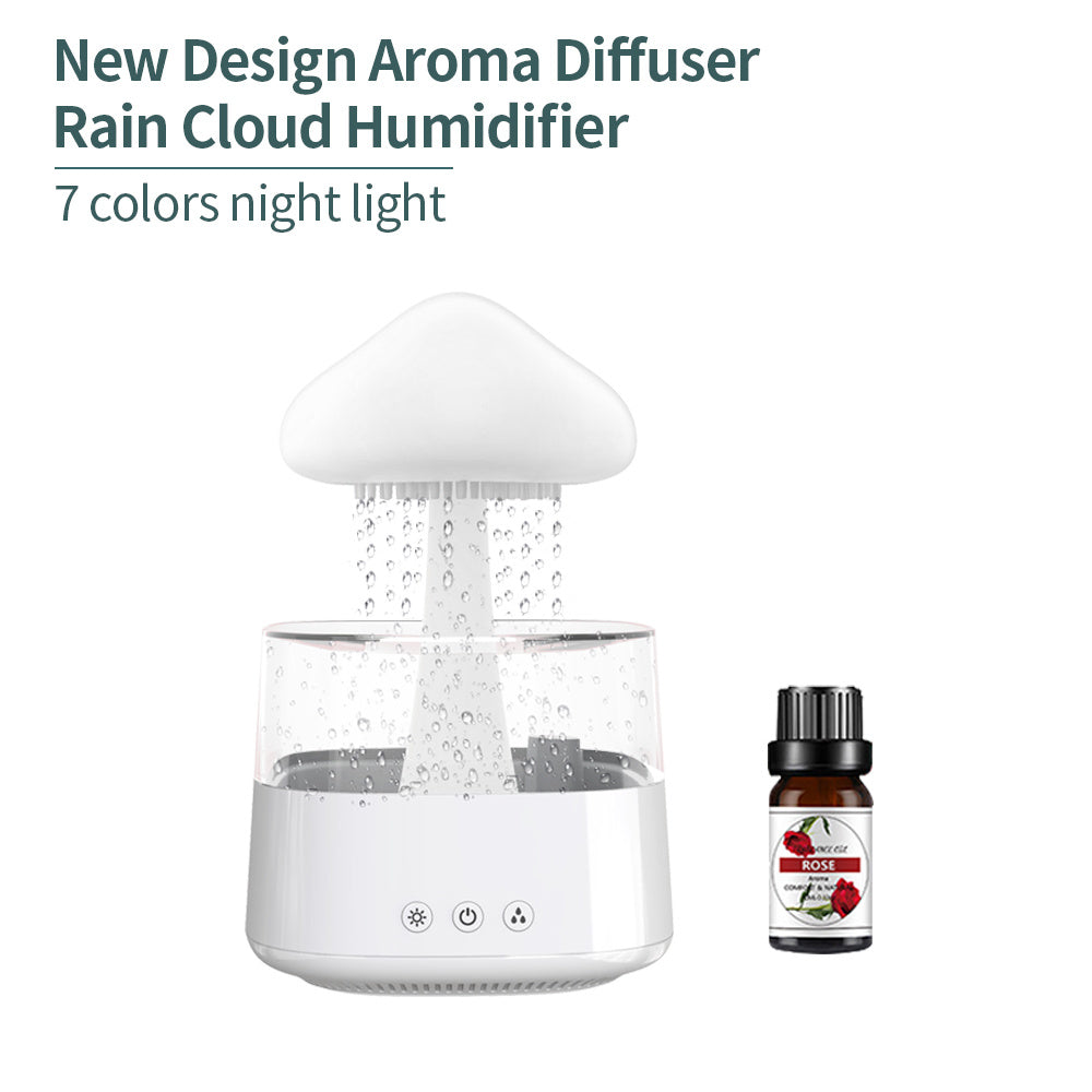 Soothing, Relaxing Rain Humidifier Mushroom, Rain Cloud, Water Drop Humidifier. - CyberLLC