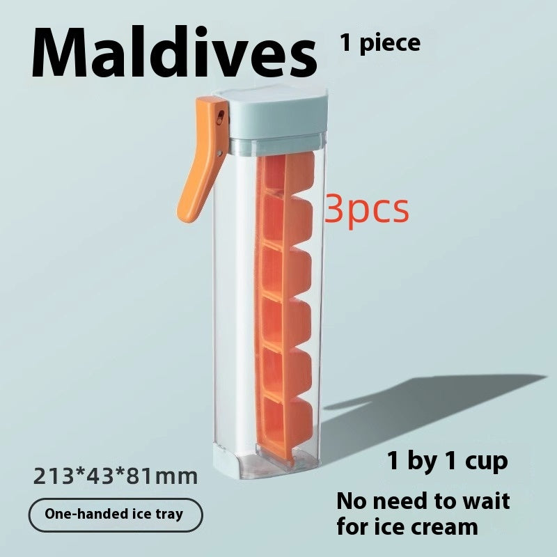 Ice Cube Press Ice Maker Ice Mold Food Grade Press Ice Tray Ice Cube Maker Ice Tray Mold With Storage Box