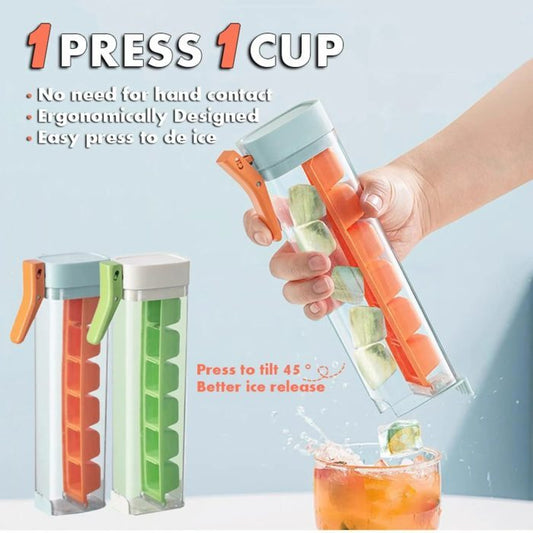 Ice Cube Press Ice Maker Ice Mold Food Grade Press Ice Tray Ice Cube Maker Ice Tray Mold With Storage Box