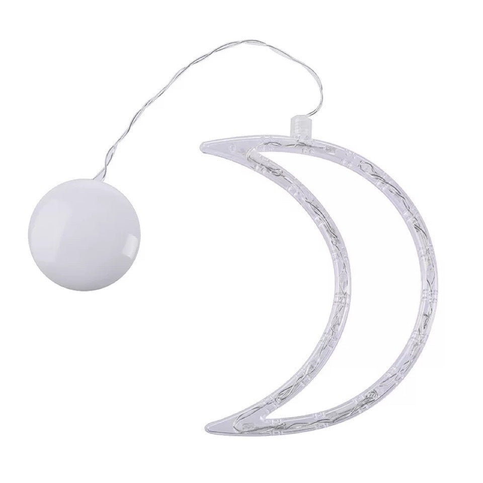 Christmas LED Suction Cup Window Lights, Santa, Reindeer, Snowman Holiday Chandelier Decor with Battery Power - CyberLLC