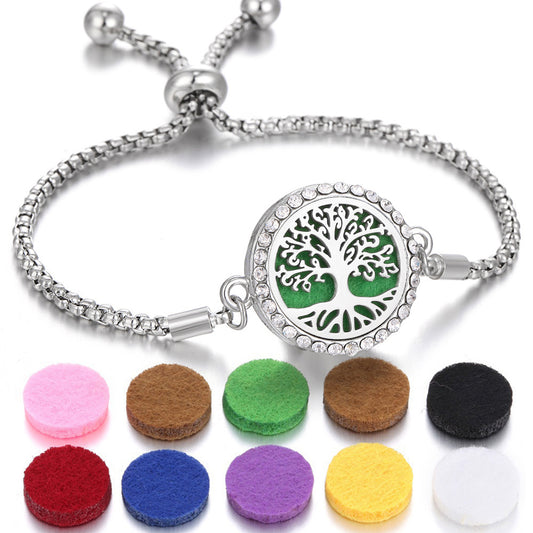 Trending Kaleidoscope Aromatherapy Diffuser Bracelet, Stylish Essential Oil Locket with Charms for Perfume and Aroma Therapy - CyberLLC