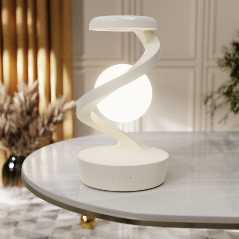 Rotating Moon Desk Lamp With Phone Wireless Charging Sensor Control Table Lamps Decorative Desktop Lamp Small Night Lamp Home Decor - CyberLLC