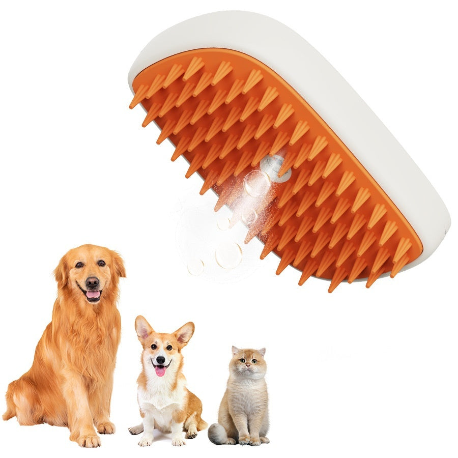 USB Rechargeable Pets Steam Brush Spray Massage Comb Pet Grooming Tools Cat Steam Comb Pet Products - CyberLLC