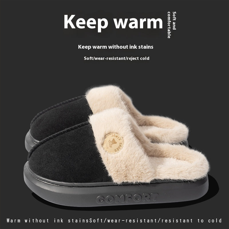 New Plush Ultra Comfy Slippers For Women & Men Winter Warm Home Slipper thick soled Fleece Shoes - CyberLLC