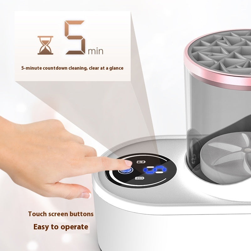 Electric Makeup Brush Cleaner Rechargeable Makeup Brushes Cleaning Tool Automatic Makeup Brush Cleaning Stand Device - CyberLLC