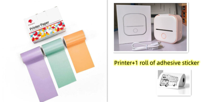 Portable Bluetooth Mini Thermal Label Printer, Perfect for Photos, Price Tags, and Student Projects