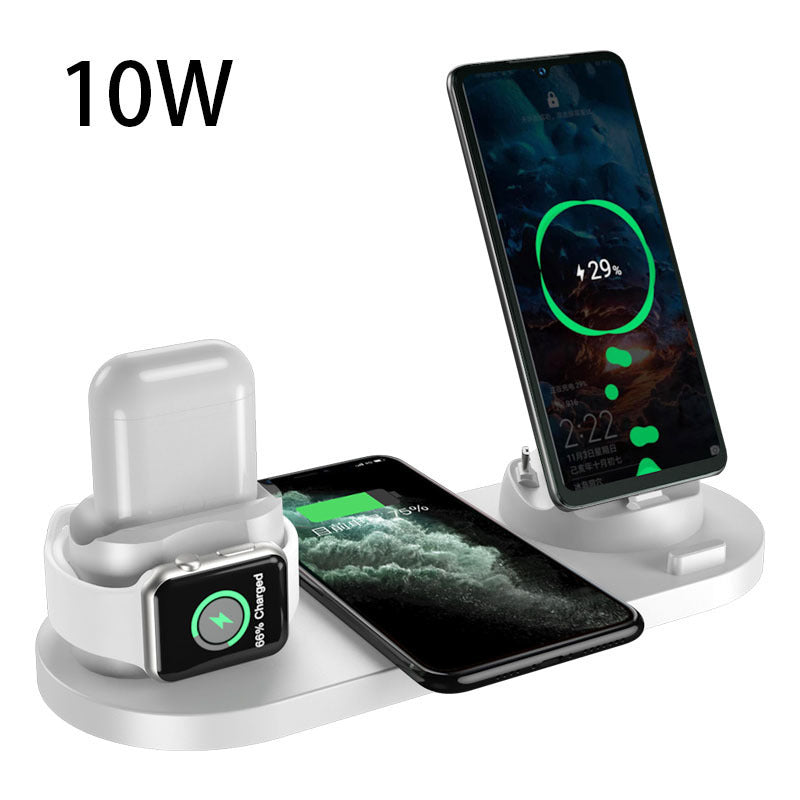 Wireless Charger For IPhone Fast Charger For Phone Fast Charging Pad For Phone Watch 6 In 1 Charging Dock Station - CyberLLC